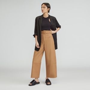 New With Tags! Everlane Structured Cotton Belted Pants Size 8